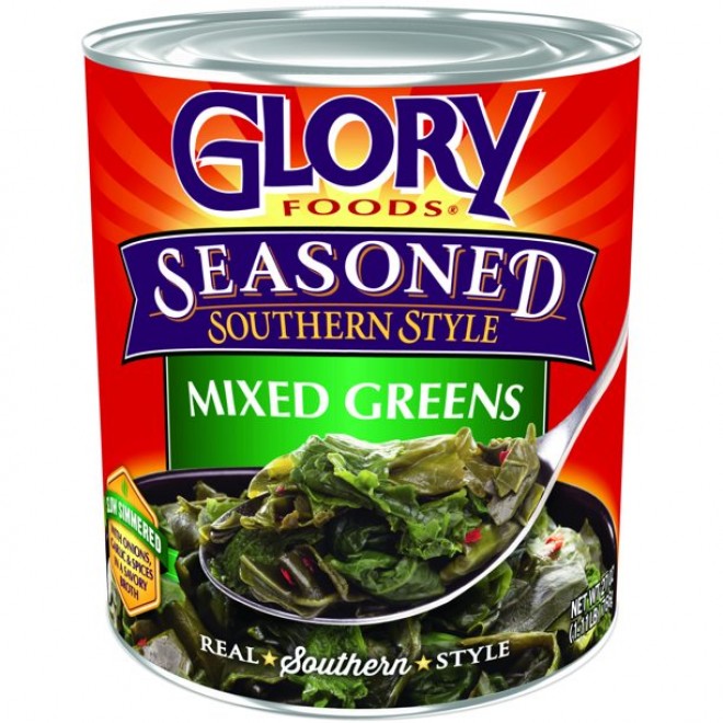 Glory Foods Seasoned Southern Style Mixed Greens, 27 oz., Can <br>**Call for PRICE**