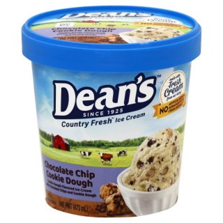 Ice Cream,  Dean's Chocolate Chip Cookie Dough, Pint <br>**Call for PRICE**