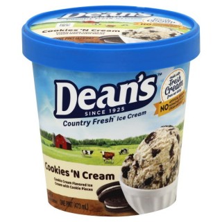 Ice Cream,  Dean's Cookies 'N Cream, Pint <br>**Call for PRICE**
