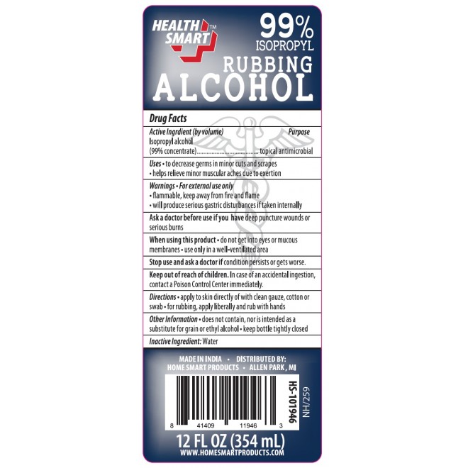 Health Smart Rubbing Alcohol - 12oz. <br>**Call for PRICE**