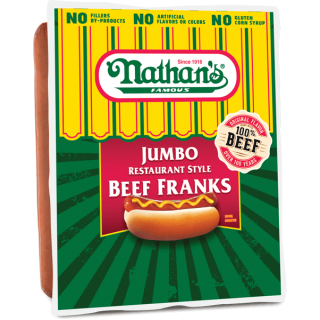 Nathan's Famous Jumbo Restaurant Style Beef Franks - 12oz/5ct <br>**Call for PRICE**
