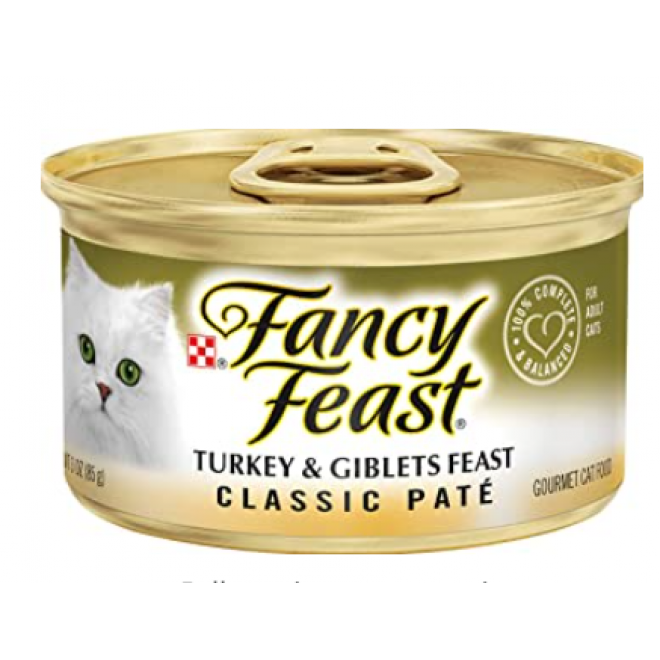 Fancy Feast Classic Turkey & Giblets Pate Feast Canned Cat Food, 3-oz <br>**Call for PRICE**