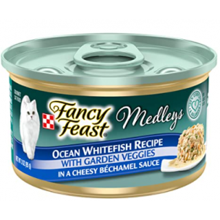 Fancy Feast Ocean Whitefish with Garden Veggies Medleys Canned Cat Food, 3-oz <br>**Call for PRICE**